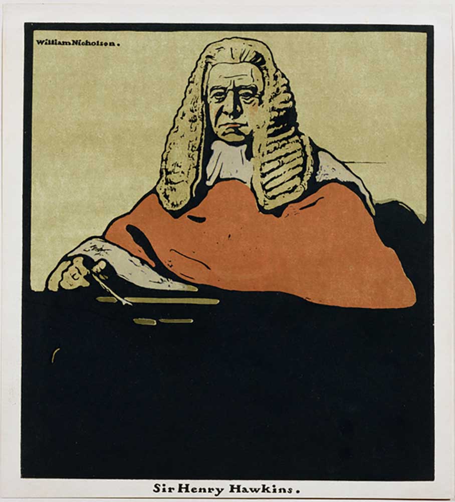 Sir Henry Hawkins, aus "Twelve Portraits", erstmals veröffentlicht von William Heinemann, 1899 von William Nicholson