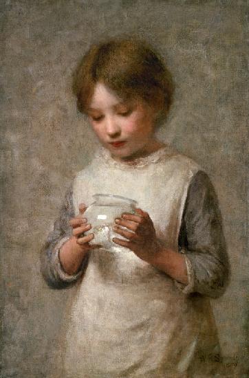 Girl with a Silver Fish 1889