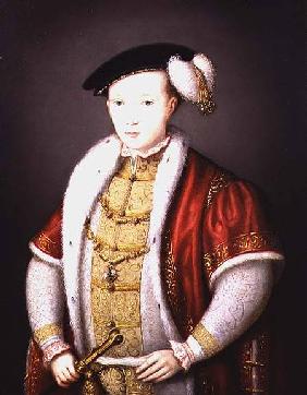 Edward VI with the chain of the Order of the Garter, after the portrait in the Collection of H.M. Qu c.1600