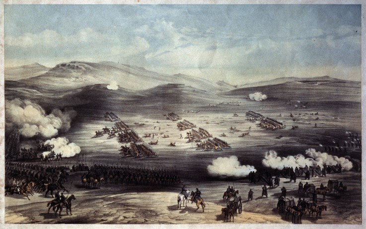 Die Schlacht von Balaklawa am 25. Oktober 1854. Die Attacke der Leichten Brigade von William Simpson