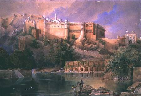 The Fort at Amber, Rajasthan von William Simpson