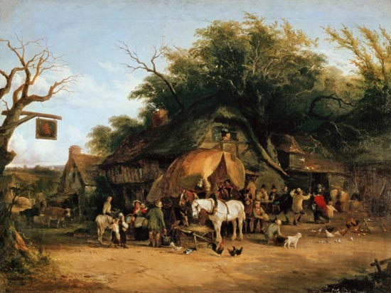 Travellers resting at a Country Inn von William Snr. Shayer