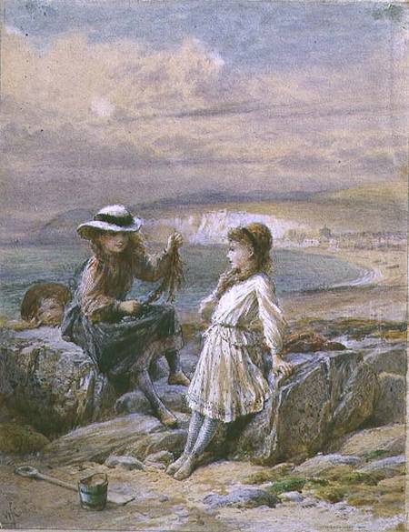 Two Girls and a Boy with Seaweed von William Stephen Coleman