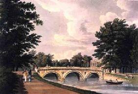 Trinity College Bridge, Cambridge, from 'The History of Cambridge', engraved by Joseph Constantine S 1815 our