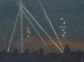 Searchlights During a Bombing Raid
