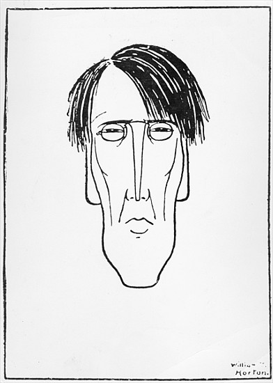 Caricature of W.B. Yeats, 1898 (ink on paper) von William Thomas Horton