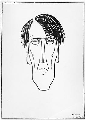 Caricature of W.B. Yeats, 1898 (ink on paper)