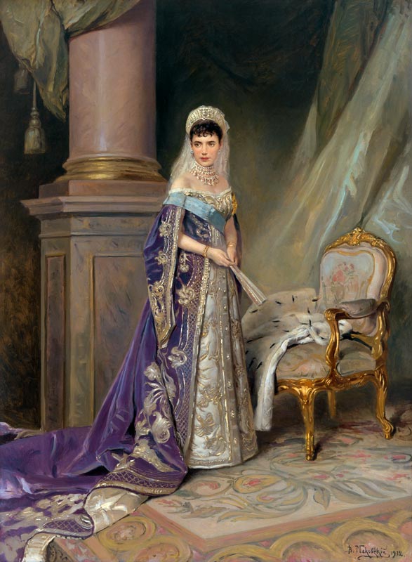 Porträt der Kaiserin Maria Fjodorowna, Prinzessin Dagmar von Dänemark (1847-1928) von Wladimir Jegorowitsch Makowski