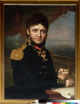 Bildnis des Marineoffiziers und Entdecker Juri F. Lisjanski (1773-1837) 1810