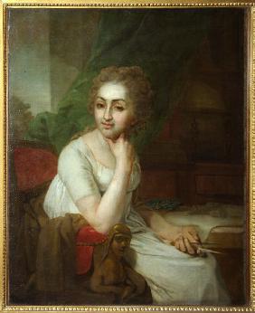 Bildnis einer unbekannten Dame mit dem Zirkel in der Hand (Praskowia Golizyna?)