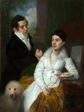 Porträt Fürstin Alexandra und Fürst Alexei Lobanow-Rostowski 1814