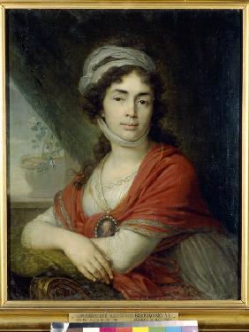 Porträt von Maria (Marfa) Dmitriewna Dunina, geb. Norowa 1799