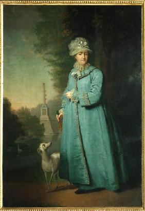 Spaziergang der Kaiserin Katharina II. im Park von Zarskoje Selo 1794