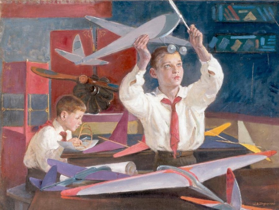 Junge Aerodynamiker-Pioniere von Boris Jeremejewitsch Wladimirski