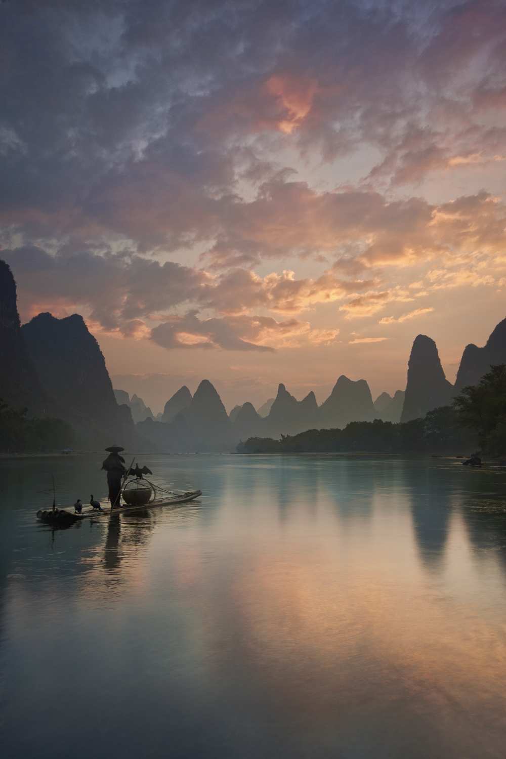 Li River Sunrise von Yan Zhang