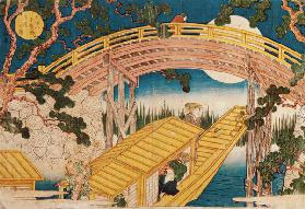 Fan Bridge by Moonlight, from 'Views of Mount Tempo' 1834