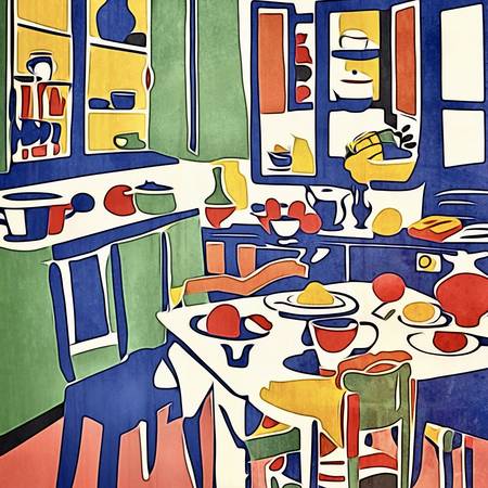In der Küche, Motiv 2-Matisse inspired 2023