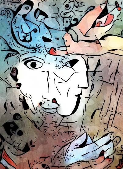 Miro trifft Chagall (David und Bathseba) 2022