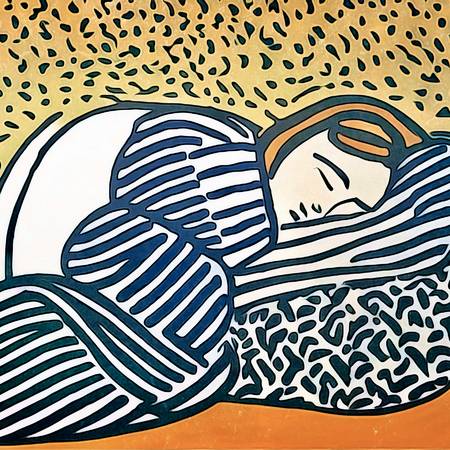 Schlafende Frau-Matisse inspired 2023