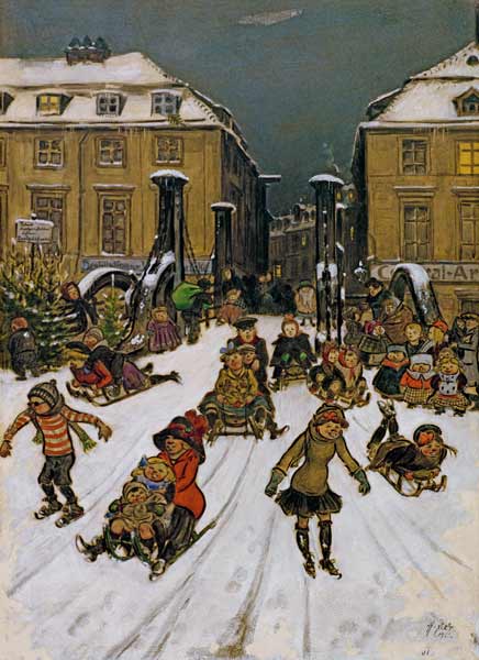 Zille / Joys of Winter / Berlin / 1911 von Heinrich Zille